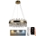 LED Dimbaar kristal Hanglamp aan een touw LED/80W/230V 3000-6500K + afstandsbediening