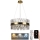 LED Dimbaar kristal Hanglamp aan een touw LED/80W/230V 3000-6500K goud + afstandsbediening