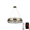 LED Dimbaar kristal Hanglamp aan een touw LED/80W/230V 3000-6500K goud + afstandsbediening