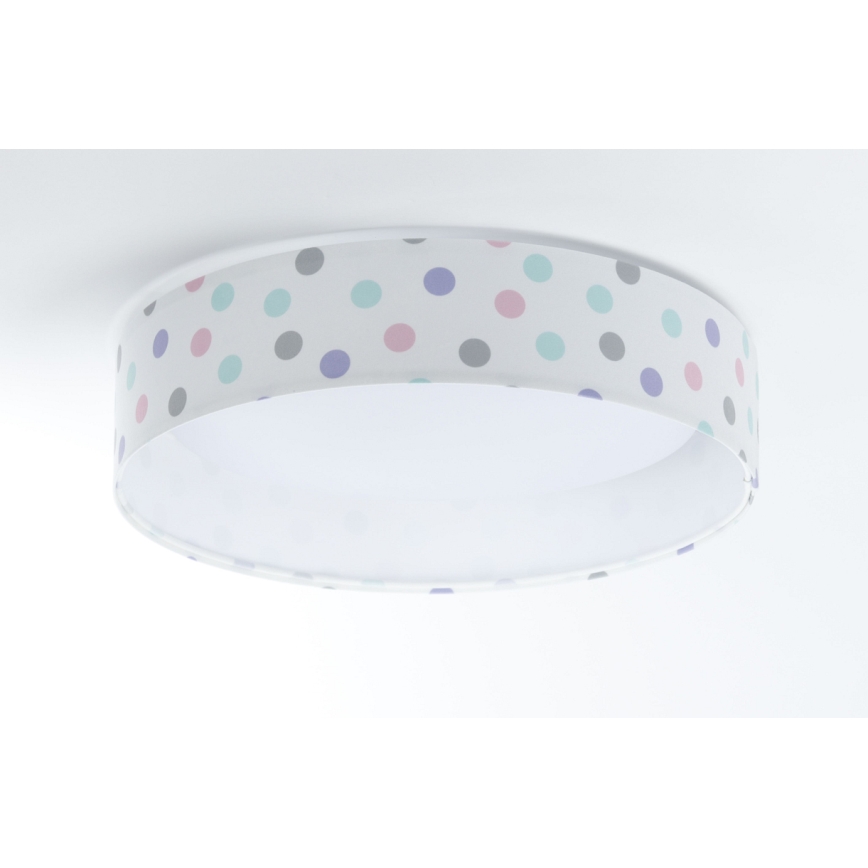 LED dimbare plafondlamp SMART GALAXY KIDS LED/24W/230V 3000-6500K stippen kleurrijk + afstandsbediening