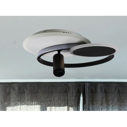 Dimbare LED Plafondlamp LED/65W/230V 3000-6500K wit/zwart + afstandsbediening