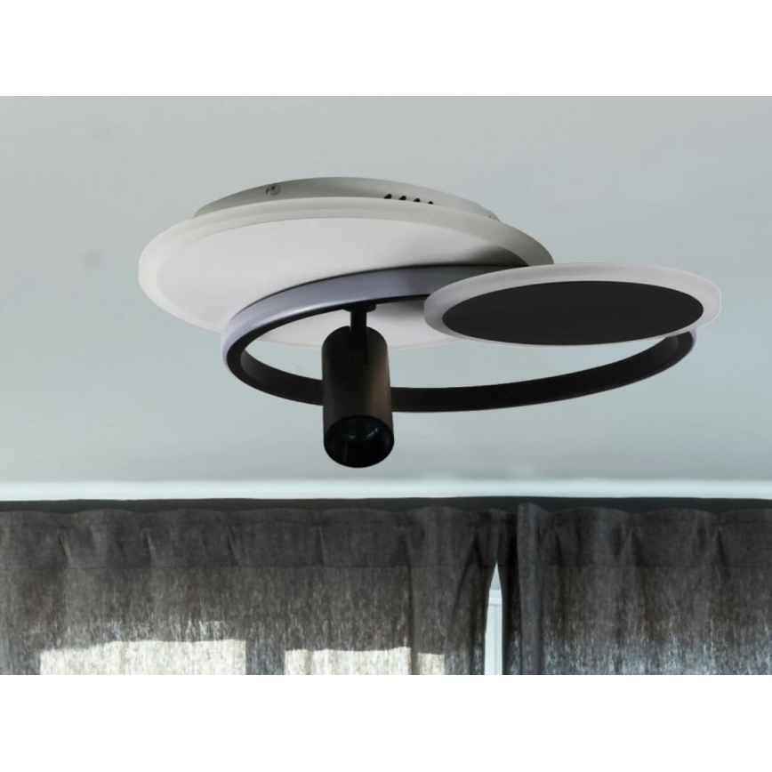 Dimbare LED Plafondlamp LED/65W/230V 3000-6500K wit/zwart + afstandsbediening