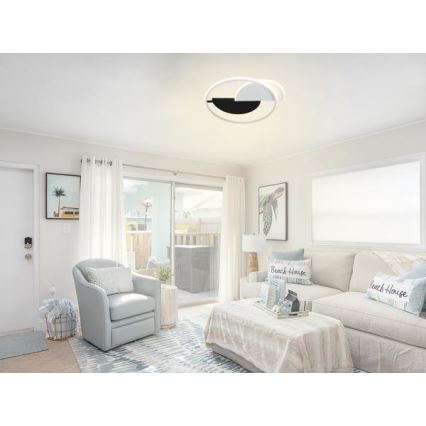 Dimbare LED Plafondlamp LED/70W/230V 3000-6500K wit/zwart + afstandsbediening