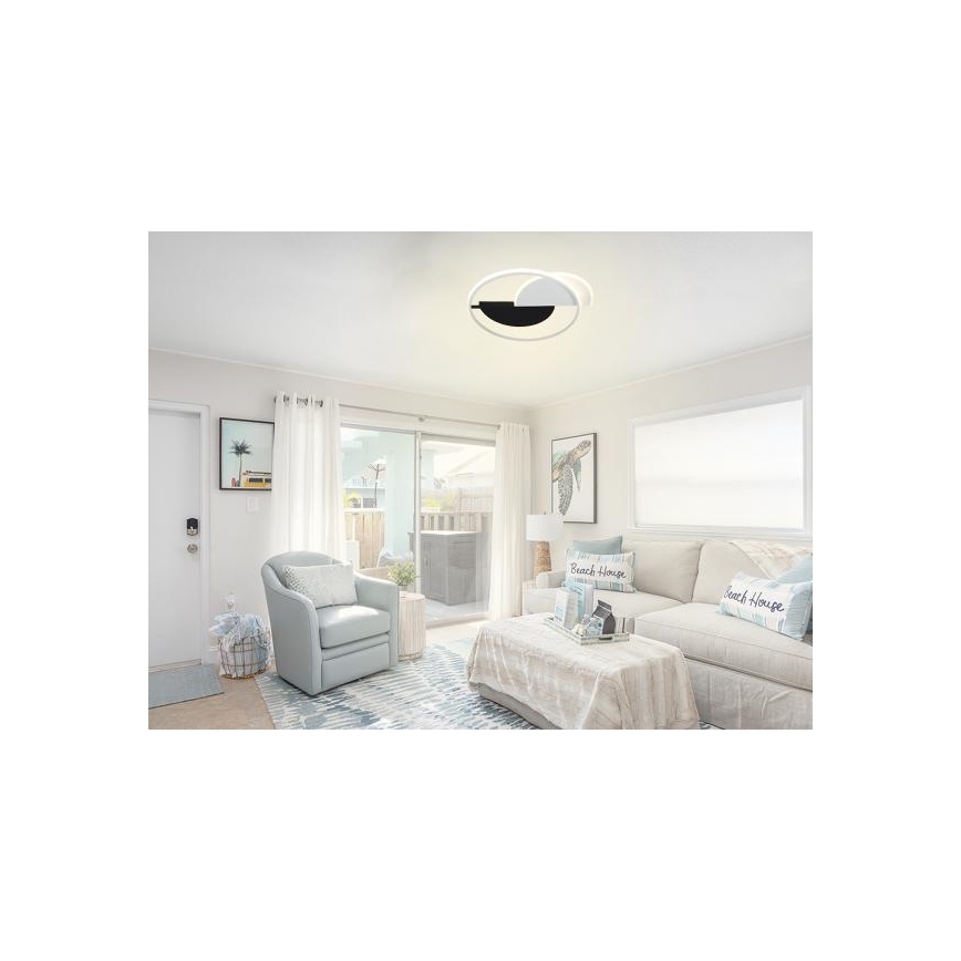 Dimbare LED Plafondlamp LED/70W/230V 3000-6500K wit/zwart + afstandsbediening