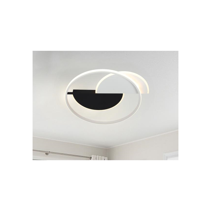Dimbare LED Plafondlamp LED/70W/230V 3000-6500K wit/zwart + afstandsbediening