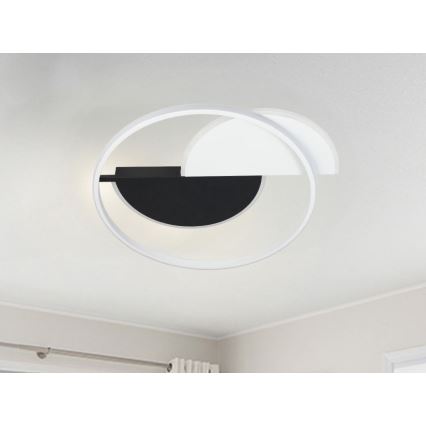 Dimbare LED Plafondlamp LED/70W/230V 3000-6500K wit/zwart + afstandsbediening