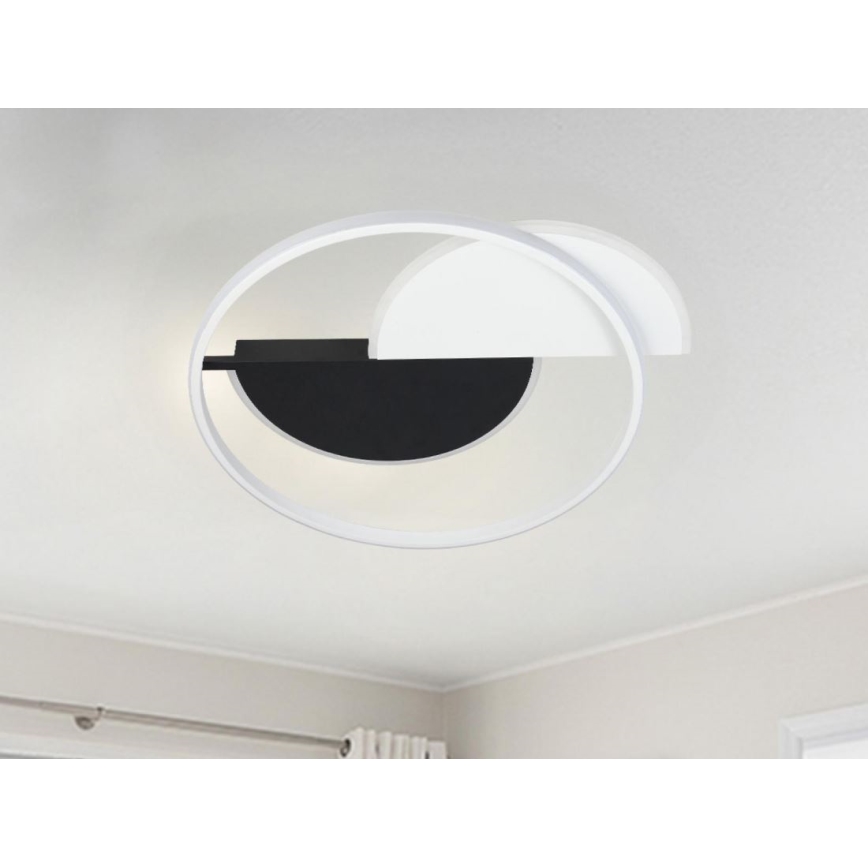 Dimbare LED Plafondlamp LED/70W/230V 3000-6500K wit/zwart + afstandsbediening
