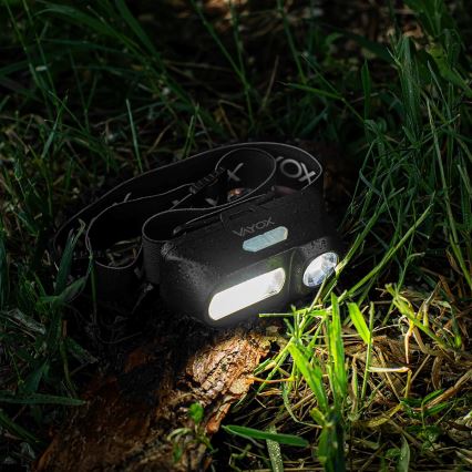 LED Dimbaar oplaadbaar hoofdlamp 2xLED/5V IPX4 250 glanzend 2000 mAh