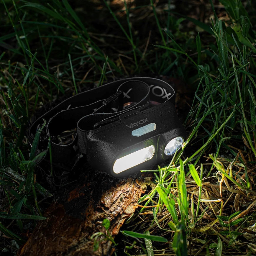 LED Dimbaar oplaadbaar hoofdlamp 2xLED/5V IPX4 250 glanzend 2000 mAh