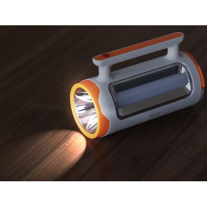 LED Dimbaar oplaadbaar zaklamp 2in1 met powerbankfunctie LED/5W/230V 3500 mAh