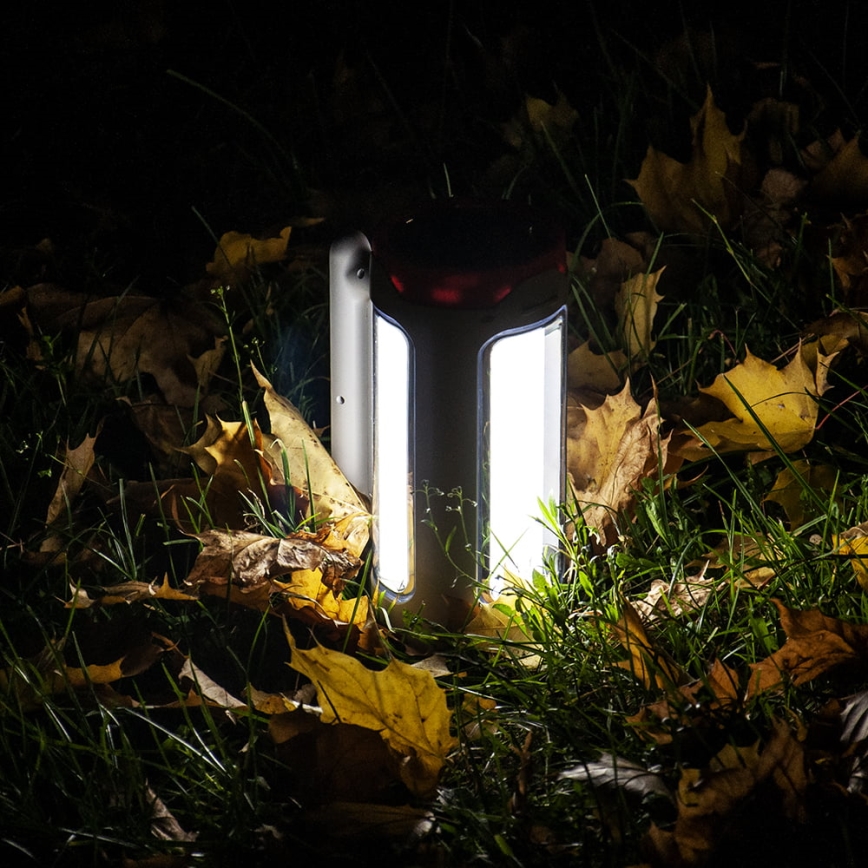 LED Dimbaar oplaadbaar zaklamp 2in1 met powerbankfunctie LED/5W/230V 3500 mAh