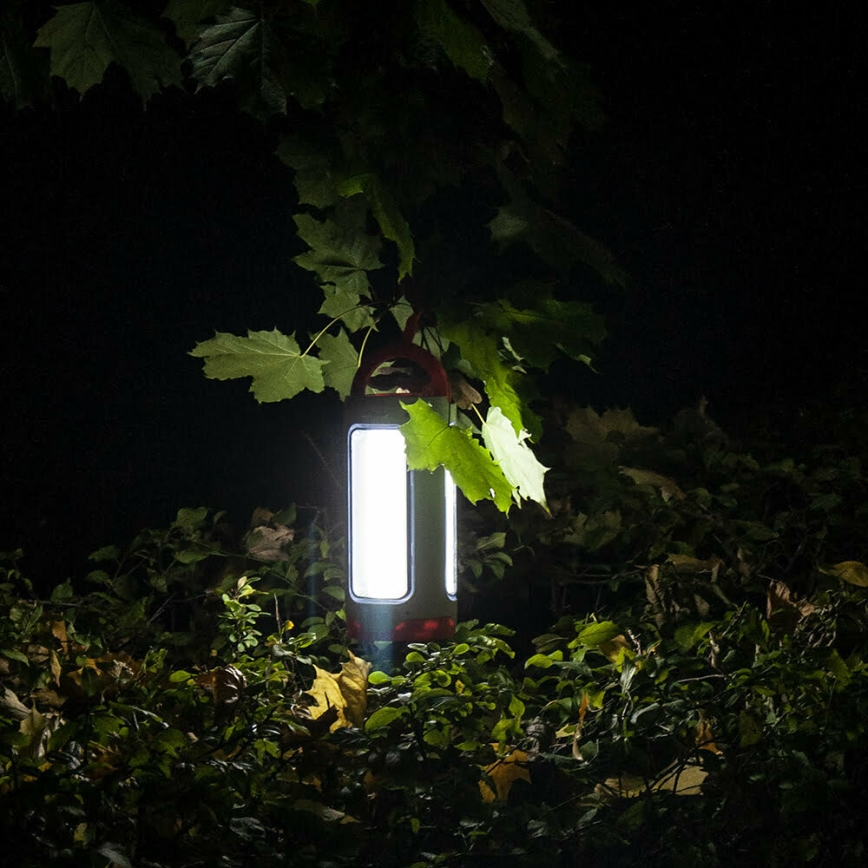 LED Dimbaar oplaadbaar zaklamp 2in1 met powerbankfunctie LED/5W/230V 3500 mAh