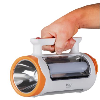 LED Dimbaar oplaadbaar zaklamp 2in1 met powerbankfunctie LED/5W/230V 3500 mAh