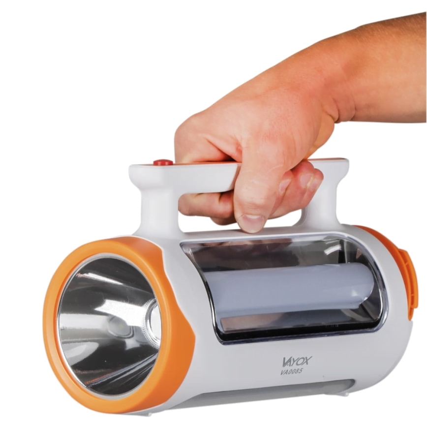 LED Dimbaar oplaadbaar zaklamp 2in1 met powerbankfunctie LED/5W/230V 3500 mAh