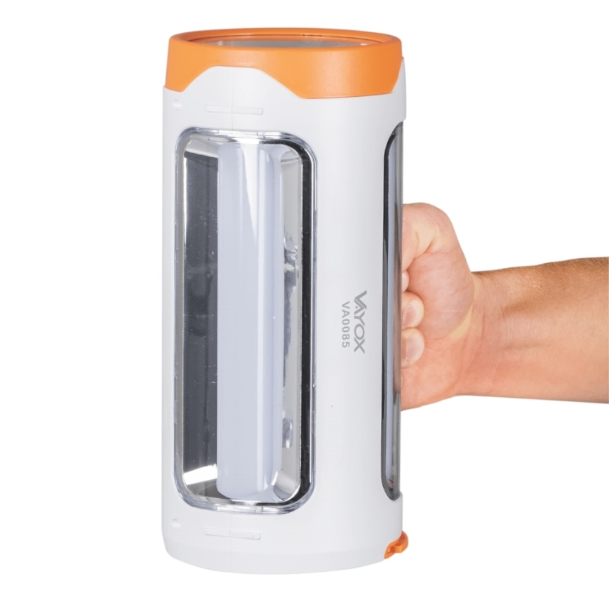 LED Dimbaar oplaadbaar zaklamp 2in1 met powerbankfunctie LED/5W/230V 3500 mAh