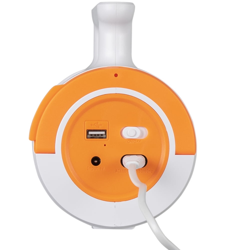 LED Dimbaar oplaadbaar zaklamp 2in1 met powerbankfunctie LED/5W/230V 3500 mAh