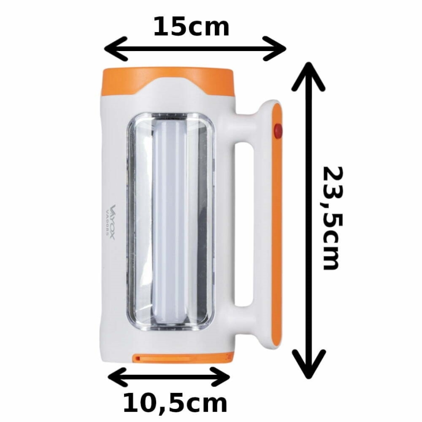 LED Dimbaar oplaadbaar zaklamp 2in1 met powerbankfunctie LED/5W/230V 3500 mAh