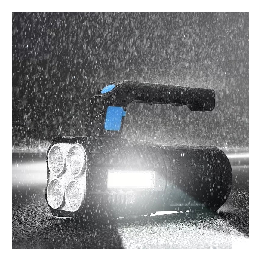 LED Dimbaar oplaadbaar zaklamp LED/5V IPX4 250 glanzend 1200 mAh