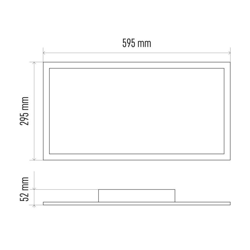 LED Dimbaar Plafondlamp LED/25W/230V 2700K-6000K Rechthoek + afstandsbediening
