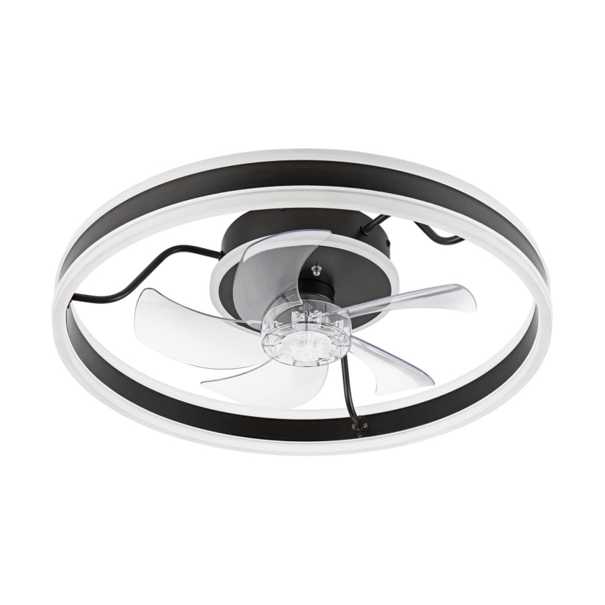 LED Dimbaar plafondlamp met ventilator APOLLO LED/38W/230V zwart + afstandsbediening