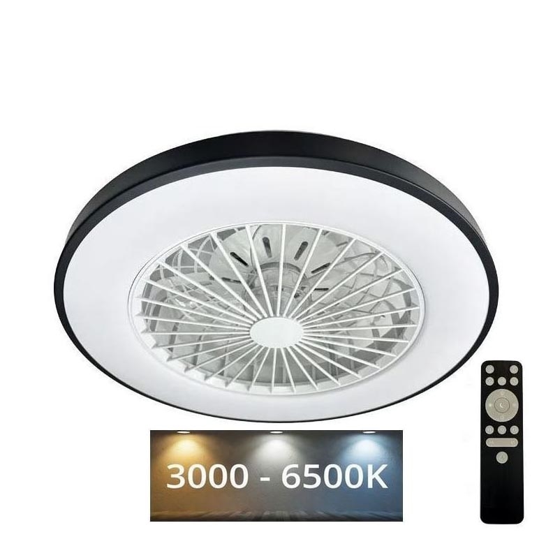 LED Dimbaar plafondlamp met ventilator OPAL LED/48W/230V 3000-6500K + afstandsbediening