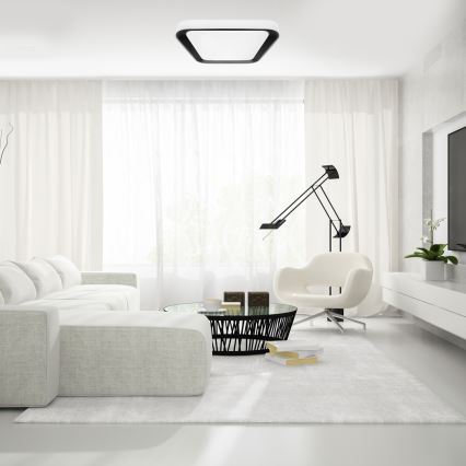 LED Dimbaar Plafondlamp QUADRO LED/66W/230V 3000-6000K wit/zwart + afstandsbediening