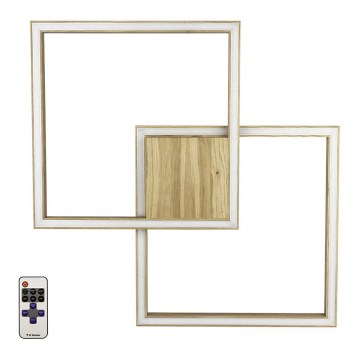 LED Dimbaar Plafondlamp RAMME LED/48W/230V mat eiken + afstandsbediening