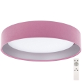 LED Dimbaar Plafondlamp SMART GALAXY LED/24W/230V Ø 44 cm Roze/Zilver 3000-6500K + Afstandsbediening