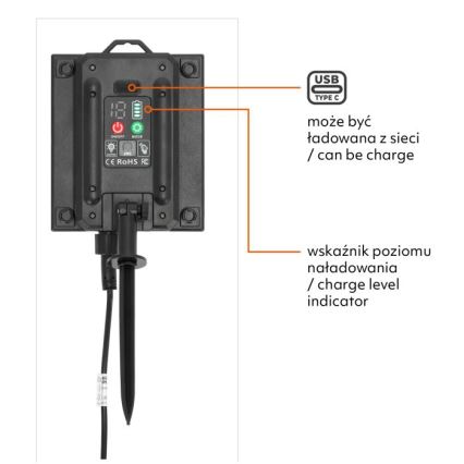 Dimbare LED-decoratieve slinger op zonne-energie STARLIGHT NEO 20xE27/3,7V 2700K IP54 1200 mAh 11,5m + afstandsbediening