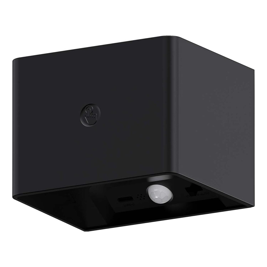 LED Dimbaar wand aanraken lamp met sensor MIRI LED/2,5W/3,7V 3000/4000/6400K 4000 mAh zwart