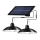 LED Dimbaar zonne- Hanglamp aan een touw 2xLED/1,8W/3,7V IP44 6500K 2400 mAh + afstandsbediening