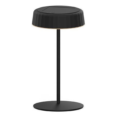 LED Dimbaar zonne- oplaadbaar tafellamp VIVIEN LED/3W/5V 2700K 1600 mAh IP54 zwart