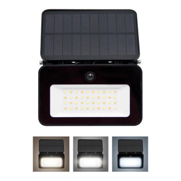 LED Dimbaar zonne- Schijnwerper met motion en dusk sensor LED/6W/2200 mAh 3000/4000/6500K IP65