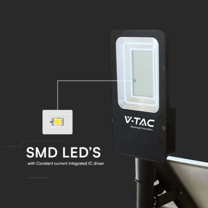 LED Dimbaar hybride zonne- straat lamp LED/50W/230V 6500K IP65 50000 mAh + afstandsbediening