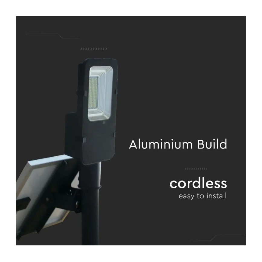LED Dimbaar zonne- straat lamp LED/50W/6,4V 4000K IP65 50000 mAh + afstandsbediening