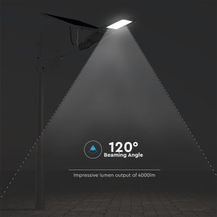 LED Dimbaar zonne- straat lamp SAMSUNG CHIP LED/50W/6,4V 6000K IP65 + afstandsbediening