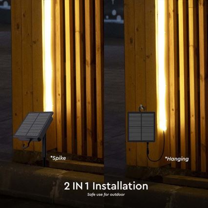 LED Dimbaar zonne- strip LED/1,2W/3,7V 3000K IP67 5m + afstandsbediening