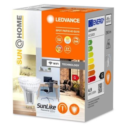 LED Dimbare Antibacteriële Lamp PAR16 GU10/4,9W/230V Wi-Fi - Ledvance