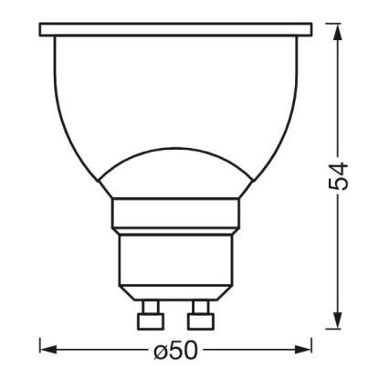 LED Dimbare Antibacteriële Lamp PAR16 GU10/4,9W/230V Wi-Fi - Ledvance