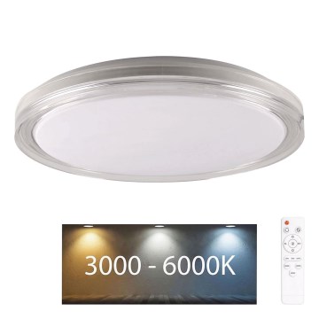 LED Dimbare badkamer plafondverlichting CASSANDRA LED/72W/230V diameter 49 cm 3000-6000K IP44 + afstandsbediening