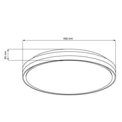 LED Dimbare badkamer plafondverlichting CASSANDRA LED/72W/230V diameter 49 cm 3000-6000K IP44 + afstandsbediening