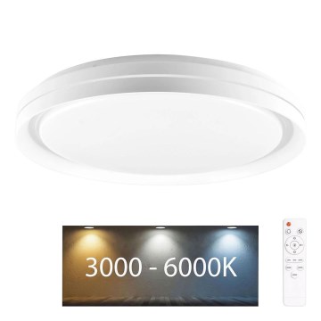 LED Dimbare badkamer plafondverlichting ELIZA LED/48W/230V diameter 38,5 cm 3000-6000K IP44 + afstandsbediening