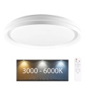 LED Dimbare badkamer plafondverlichting ELIZA LED/72W/230V diameter 48,5 cm 3000-6000K IP44 + afstandsbediening