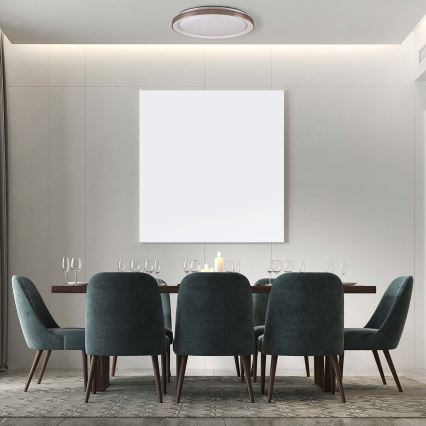 LED Dimbare badkamer plafondverlichting GRAŻYNA LED/72W/230V 3000-6000K diameter 51 cm IP44 grijs + afstandsbediening