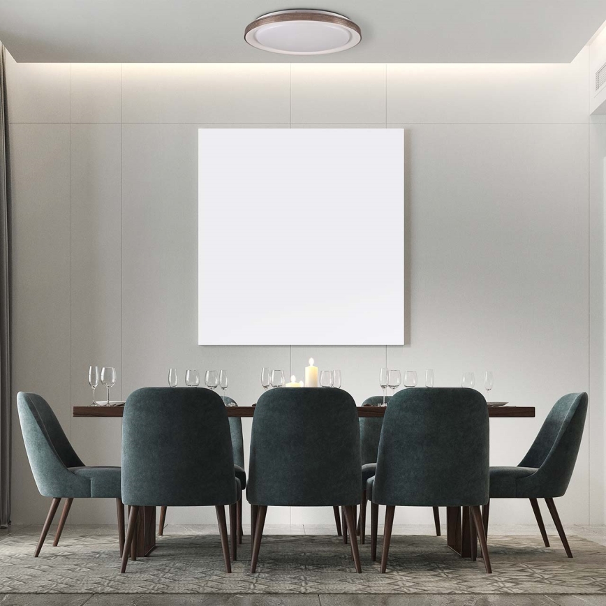 LED Dimbare badkamer plafondverlichting GRAŻYNA LED/72W/230V 3000-6000K diameter 51 cm IP44 grijs + afstandsbediening