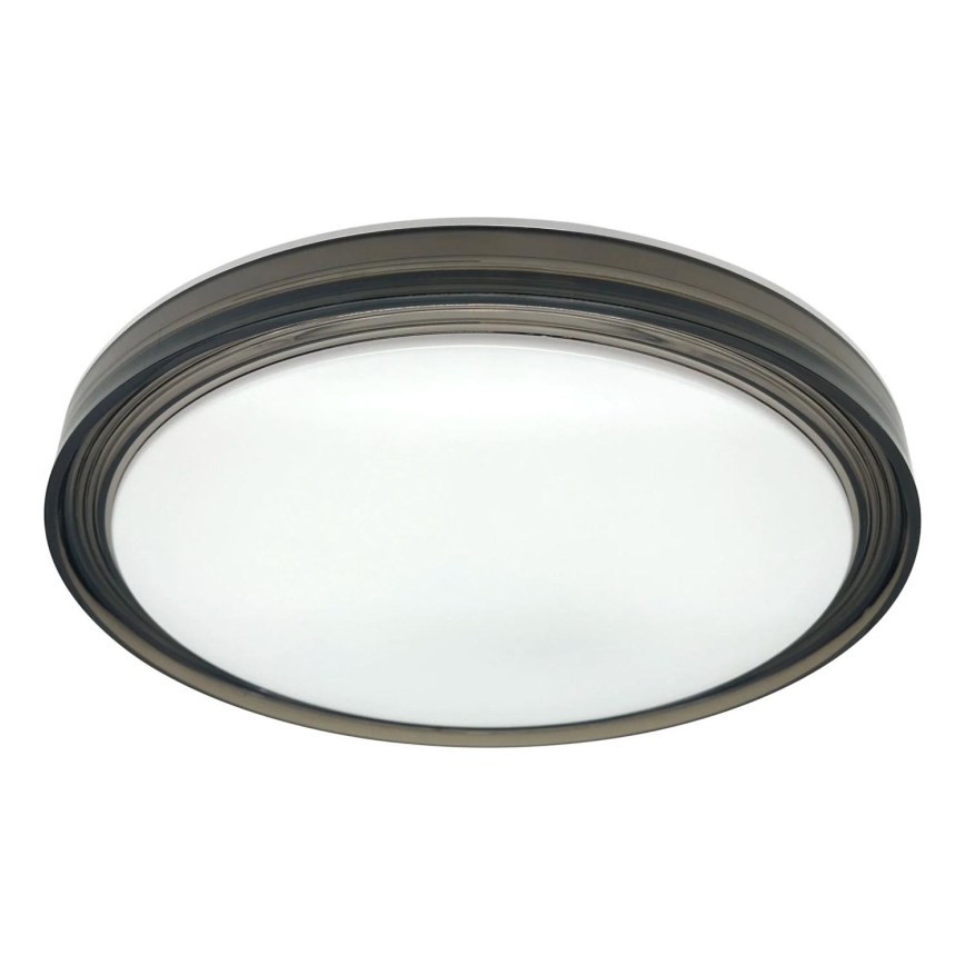 LED Dimbare badkamer plafondverlichting HALINA LED/48W/230V 3000-6000K diameter 38 cm IP44 zwart + afstandsbediening