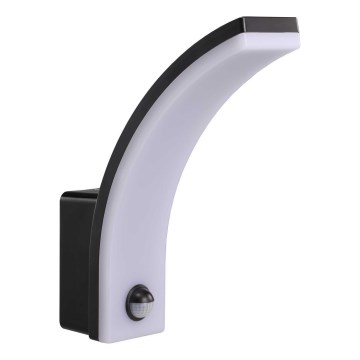 LED Dimbare buiten wandlamp met bewegingssensor en schemersensor LED/12/15/20W/230V IP65 zwart