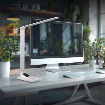 LED Dimbare bureaulamp met USB LED/7W/230V 3000K/4000K/5500K wit