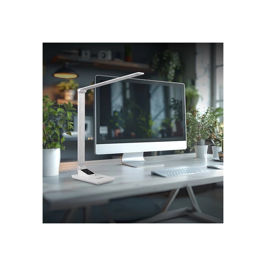 LED Dimbare bureaulamp met USB LED/7W/230V 3000K/4000K/5500K wit