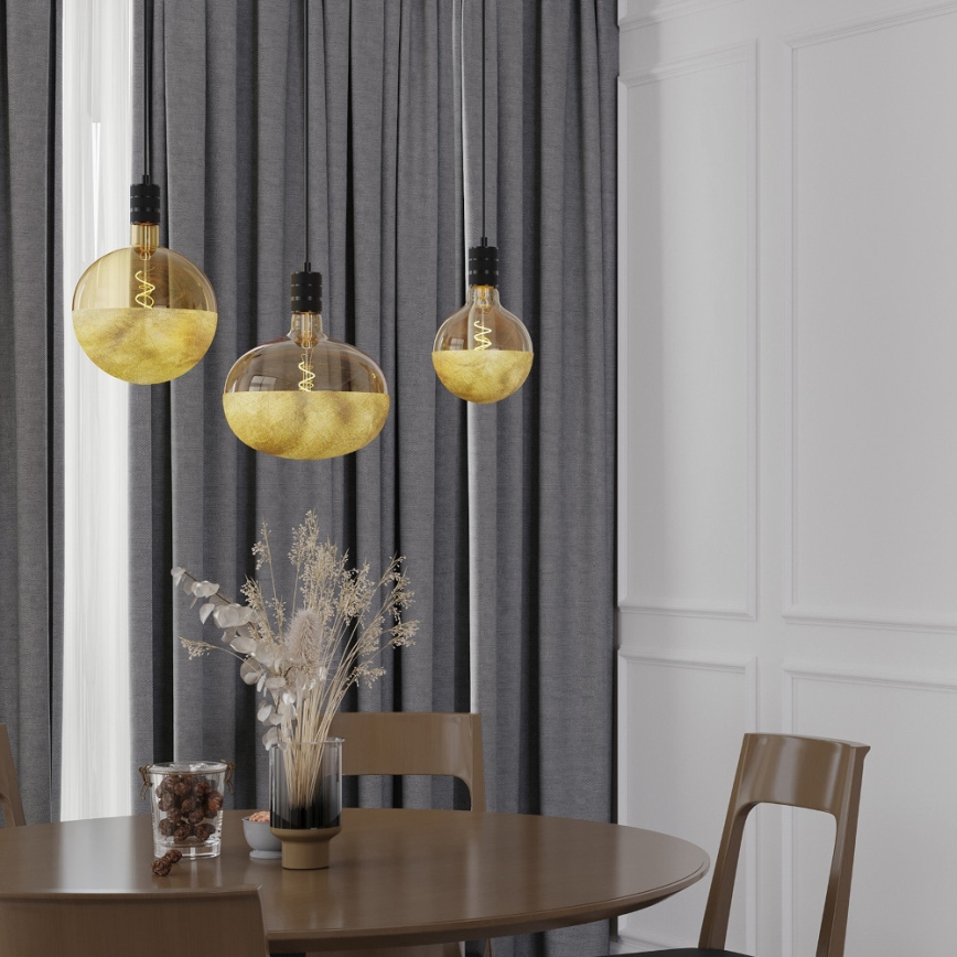 LED dimbare filamentlamp met gouden top G200 E27/4W/230V 1800K CRI 90